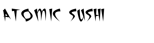 Atomic Sushi font preview