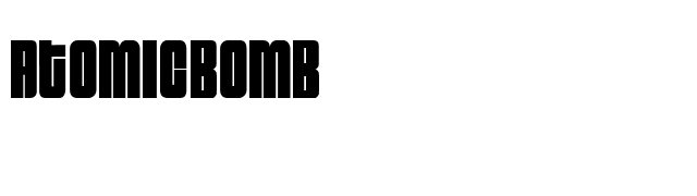 AtomicBomb font preview