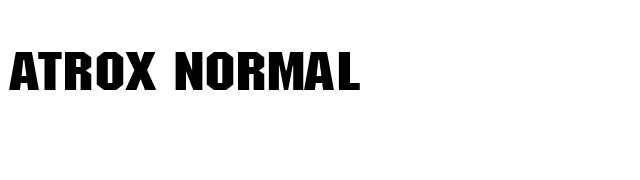 ATROX normal font preview