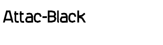 Attac-Black font preview