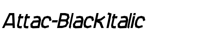 Attac-BlackItalic font preview