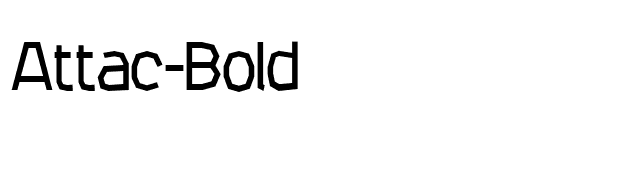 Attac-Bold font preview