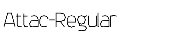 Attac-Regular font preview