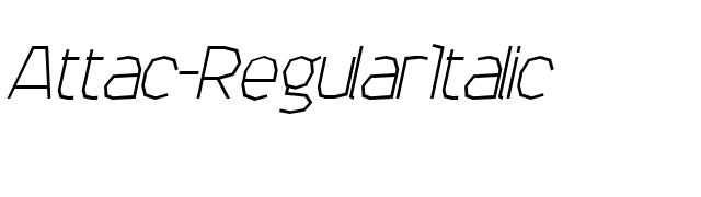 Attac-RegularItalic font preview