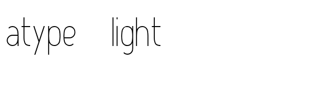 Atype 1 Light font preview