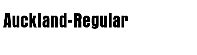 Auckland-Regular font preview