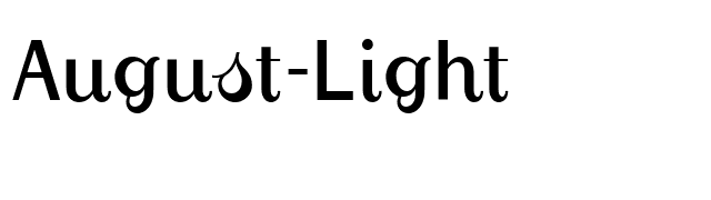 August-Light font preview