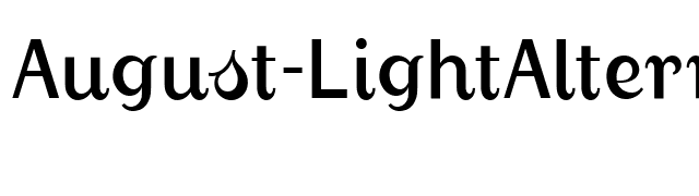 August-LightAlternate font preview