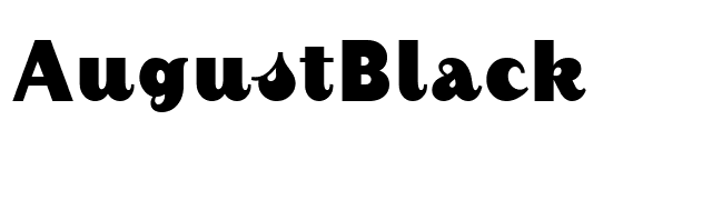 AugustBlack font preview