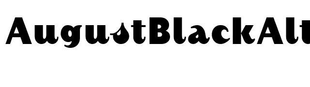 AugustBlackAlternate font preview