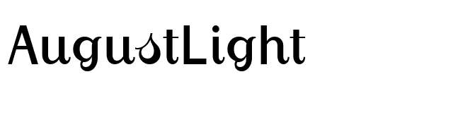 AugustLight font preview