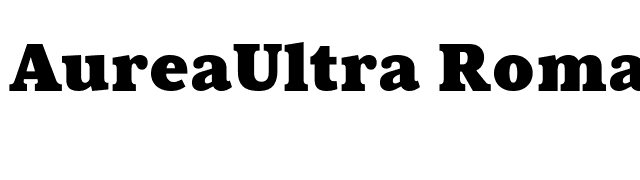 AureaUltra Roman font preview