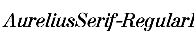 AureliusSerif-RegularItalic font preview