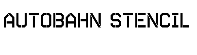 Autobahn Stencil font preview