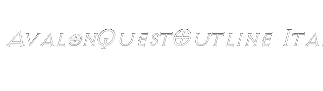 AvalonQuestOutline Italic font preview