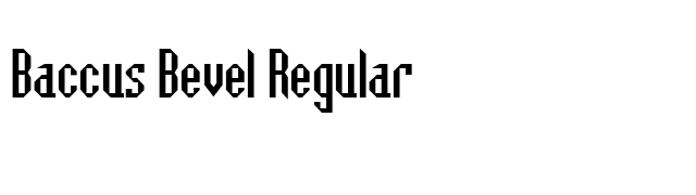 Baccus Bevel Regular font preview