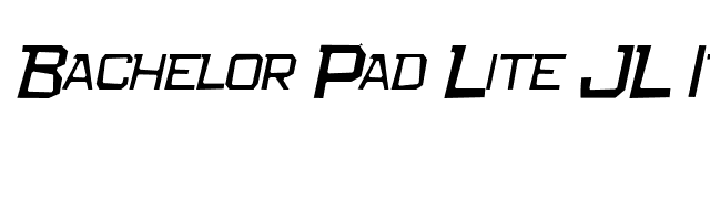 Bachelor Pad Lite JL Italic font preview