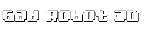 Bad Robot 3D font preview