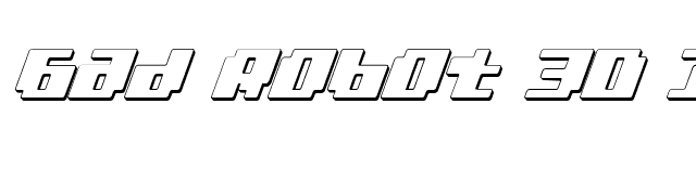 Bad Robot 3D Italic font preview