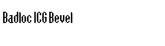 Badloc ICG Bevel font preview