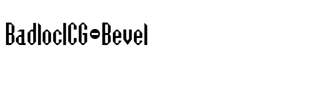 BadlocICG-Bevel font preview