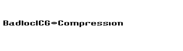 BadlocICG-Compression font preview