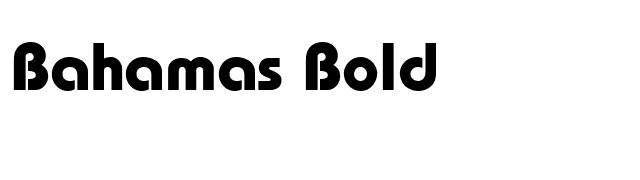 Bahamas Bold font preview