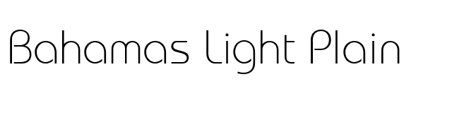 Bahamas Light Plain font preview