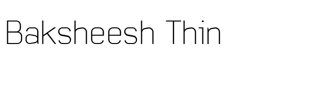 Baksheesh Thin font preview