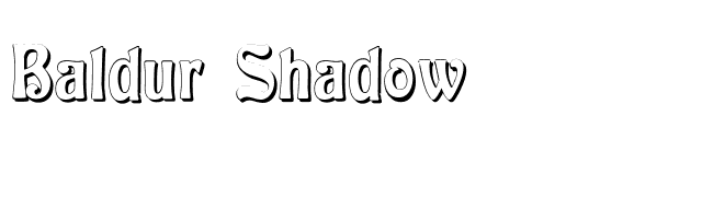 Baldur Shadow font preview