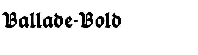 Ballade-Bold font preview