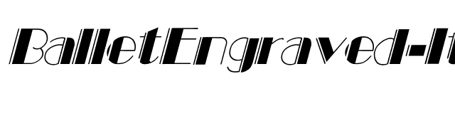 BalletEngraved-Italic font preview