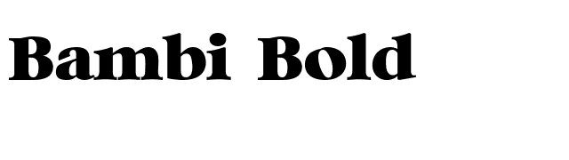 Bambi Bold font preview