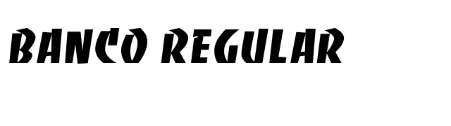 Banco Regular font preview