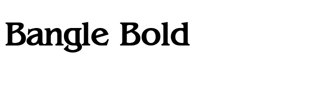 Bangle Bold font preview