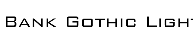 Bank Gothic Light Font Fontpalace Com