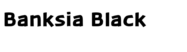 Banksia Black font preview