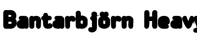 Bantarbjörn Heavy font preview