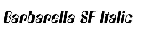 Barbarella SF Italic font preview