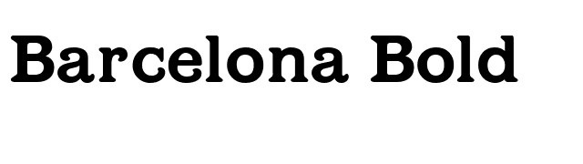 Barcelona-Bold font preview