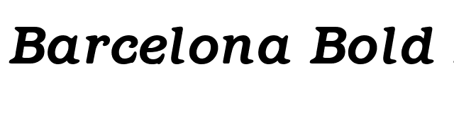 Barcelona-Bold Italic font preview