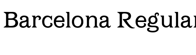 Barcelona Regular font preview