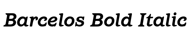 Barcelos Bold Italic font preview