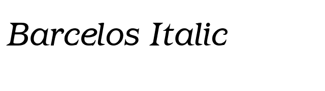 Barcelos Italic font preview