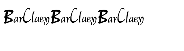 BarClaey Label font preview