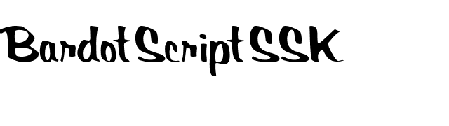 BardotScriptSSK font preview