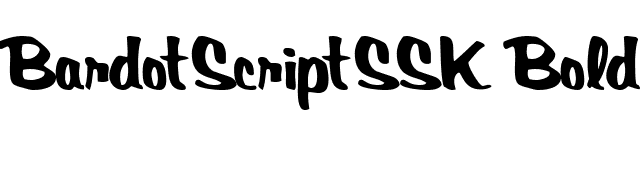 BardotScriptSSK Bold font preview