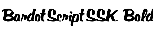 BardotScriptSSK BoldItalic font preview