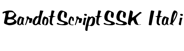 BardotScriptSSK Italic font preview