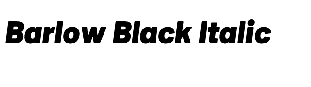 Barlow Black Italic font preview